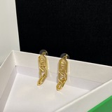 FENDI 芬迪鍊條耳環 原版一緻黃銅電鍍18K真金 超美的一款