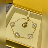 FENDI 芬迪手鍊項鍊 珍珠項鍊手鍊 高端定制  爆款新款 簡單大方耳釘  華