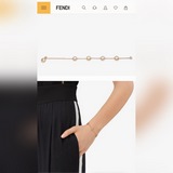 Fendi 芬迪手鍊 3個字母F 光面 經典著作 芬迪項鍊 精選原版一緻電鍍18