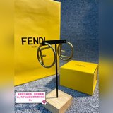 FENDI 芬迪 耳環 複古 古銅 高端定制  爆款新款 簡單大方耳釘  華麗登