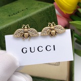 Gucci古馳小蜜蜂耳釘複古感 鑽特别亮 小巧精緻
