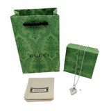 Gucci 古馳心形立體雕刻花紋吊墜項鍊 複古男女同款情侶項鍊，櫃售2000+，
