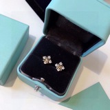 Tiffany 蒂芙尼 Schlumberger系列 交叉四鑽耳釘 簡約百搭 黃