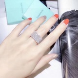 Tiffany 蒂芙尼 排鑽 戒指 簡約大氣百搭 進口S925純銀材質 潮流單品
