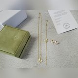 二色可選玫瑰金色，金色，VCA梵克雅寶白貝母蝴蝶項鍊，仙仙蝴蝶翩翩起舞馬眼鑽鎖骨