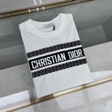 迪奧  【新品】渠道精品.春夏Christian Di*r 圓領棉質短袖