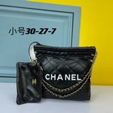 chanel新款小香風走秀款子母包進口頭成油蠟牛皮鍊條購物袋大容量單肩腋下托特包