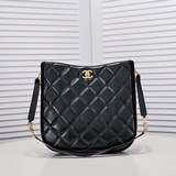 chanel 香奈兒 22b 複古黑金菱格嬉皮包 單肩包 hobo法國高端定制品