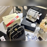 折疊禮盒+官網外箱+海報證書香奈兒chanel 小香毛呢 方胖子包 高級貨原單