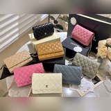 小羊皮  官網外箱+折疊禮盒香奈兒chanel woc發财包 今年香奈兒真