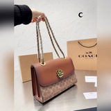 原版K金   “專櫃禮盒包裝”原單牛皮品質COACH 蔻馳* Parker 