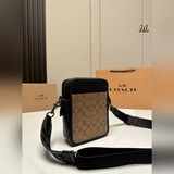 (配盒)size：15×21Coach 蔻馳男士手機包斜挎包超級便攜小巧