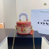 配折疊禮盒Coach 蔻馳 迷你 手提小桶包 手感超級好 超級大牌 凹造型必備
