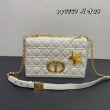 中号25cm 搭配五角星-Dior 琏條五格新款藤格紋小羊紋皮購，内裡配羊筋，搭