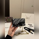 (配盒)size：17×11Dior 迪奧老花二合一腰包鍊條包一根帶子一