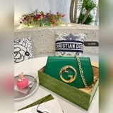 折疊禮盒gucci blondie系列圓形互扣式雙g肩背包gucci 單肩斜