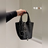 純皮 尺寸17.19愛馬仕菜籃子超可愛的菜籃子 克羅心聯名甜酷百搭  日常