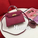 hermes 凱莉二代鳄魚紋 升級版本 mini kelly second ge