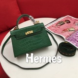 hermes 凱莉二代鳄魚紋 升級版本 mini kelly second ge