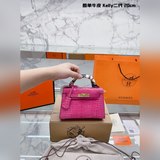 原單牛皮   hermes mini kelly 牛皮鳄魚紋 愛馬仕凱莉包he