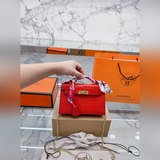原單鳄魚紋 牛皮  hermes mini kelly一代 / 手掌紋牛皮全套