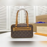 m51182 老花 腋下包搭手提  中古小肩包典經的monogram老花帆構布成