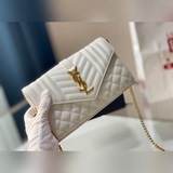 原單牛皮 升級免稅店包裝 禮品袋 ysl woc 魚子醬牛皮 鍊條包信封包y