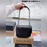 牛皮 全套包裝配盒｜ysl niki 容量超大 出去逛一天什麼都可以放進去背法