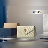YSL WOC黑鍊條包信封包ysI家當之無愧的入門經典款超級耐燥這個皮質真的是