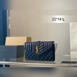 升級免稅店包裝 禮品袋 ysl woc 魚子醬牛皮 鍊條包信封包ysi家當之無