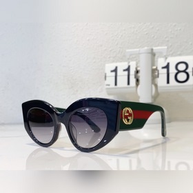 圓形 ~原單高品質Gucci 0276 黑搭綠紅條紋金燦燦雙G大logo  